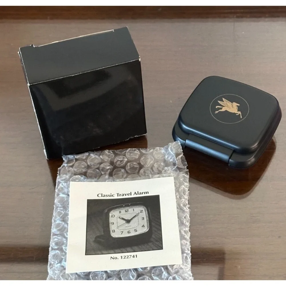 NIB Benchmark Foldable Travel Alarm Clock‎ Luminous Mobil Gas Memorabilia